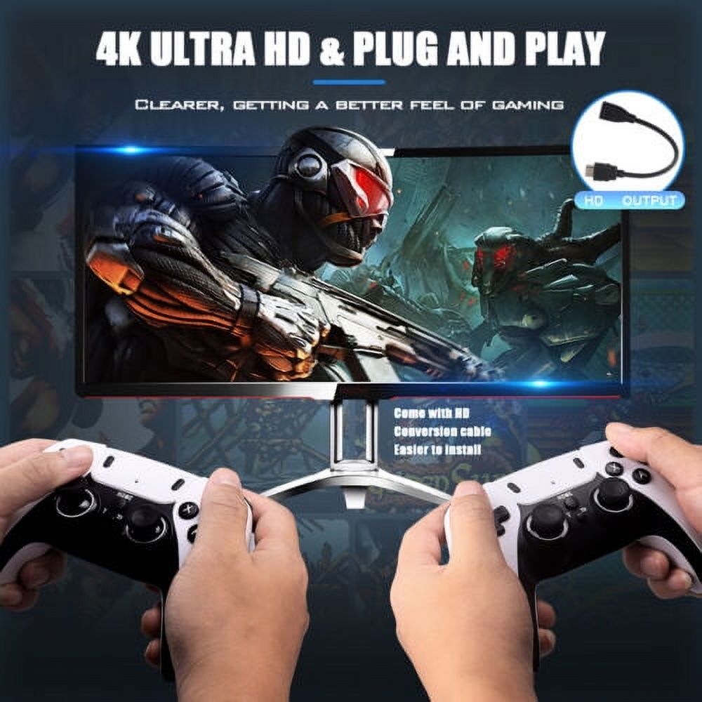 Retro Game Console, 64G, 4K HDMI, 37000+ Built-in Games, Wireless Controllers S59029