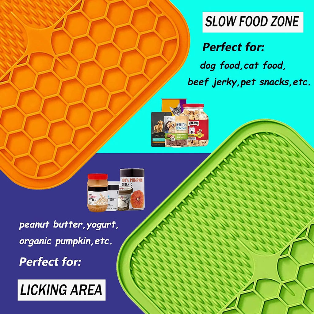 Dog Licking Mat with Suction for Anxiety, Slow Feeder Lick Pad U50961