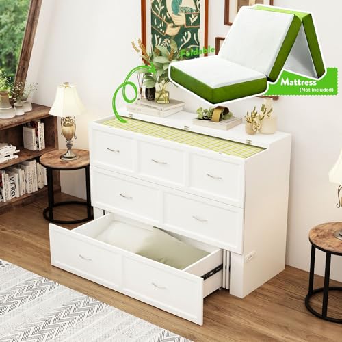 Queen Murphy Bed with Charging Station and Drawer L600618