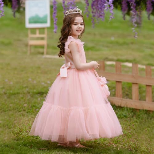 Flower Girl Dresses for Wedding Party Tulle Gown Long Princess Dress E3531