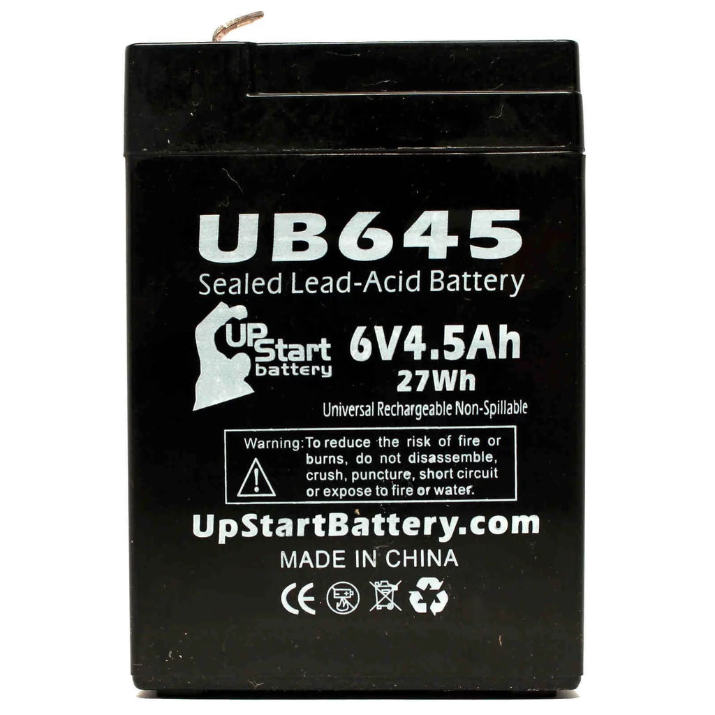6V 4.5Ah Sealed Lead Acid Battery with F1 Terminal Adapters P99766