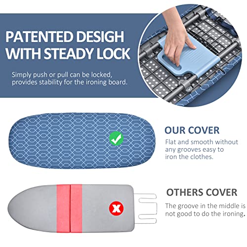 Foldable Ironing Board, Tabletop Small Board with 2 Heat Resistant Covers, Portable Non-Slip Feet Z698
