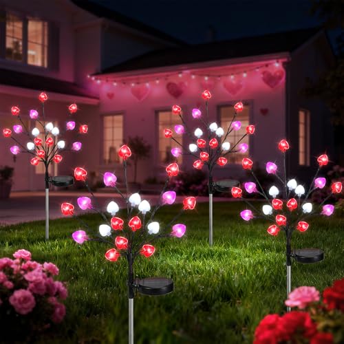Solar Christmas Candy Cane Lights Outdoor, Pathway Stake Lights, 24 Pack G8137