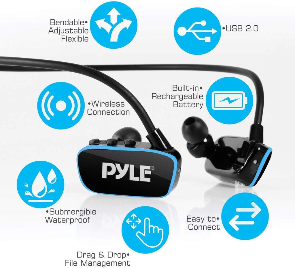 Waterproof MP3 Player Sports Headset 8GB for Swimming Jogging Gym W114419