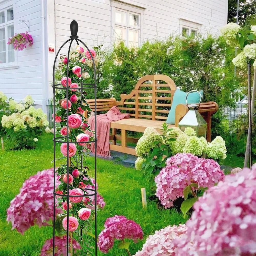 Metal Garden Obelisk Trellis for Climbing Plants Outdoor C236