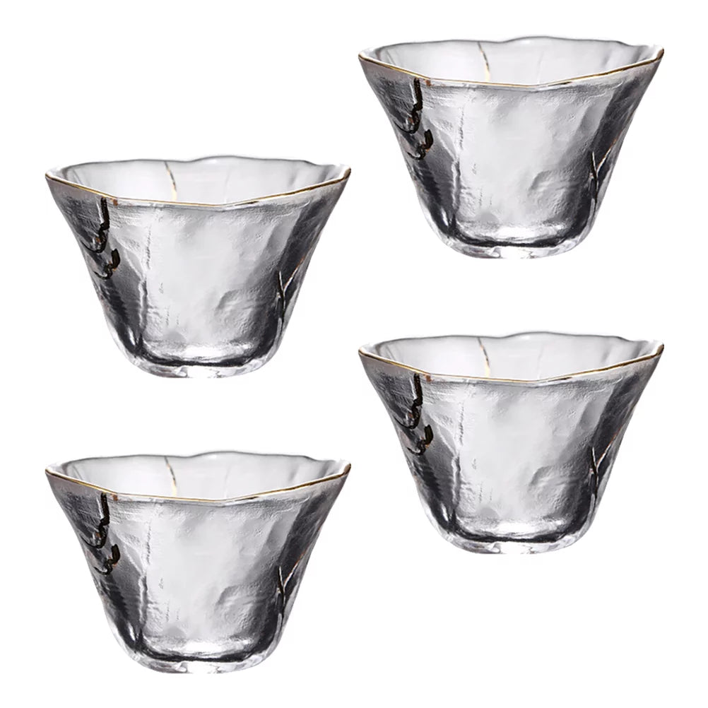 Japanese-Style Sake Cups 4pcs Glass Drinking Cups R971