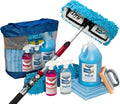 Aero Cosmetics Waterless RV Aircraft Boat Wash Wax Mop Kit with Deluxe Pole (3' 9" to 9'), No Ladder Needed, Wash, Wax, Dry, Anywhere, Anytime, No Restrictions