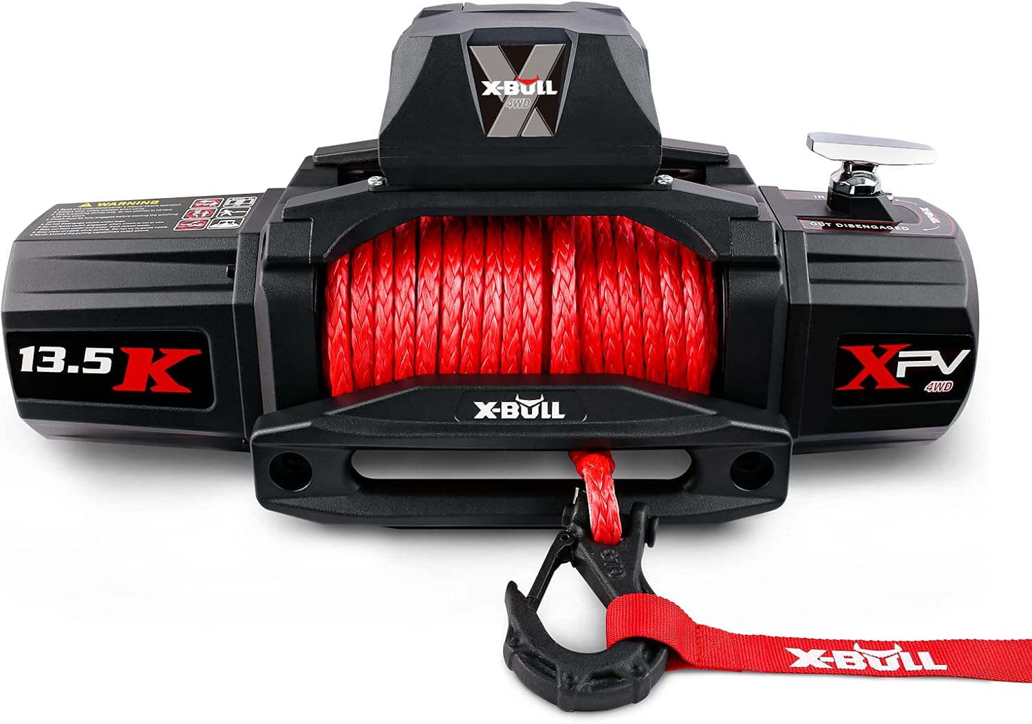 12V Synthetic Rope Winch 10000 lb with Wireless Remote N500