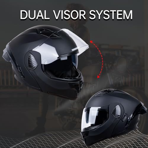 Modular Motorcycle Helmet Dual Visor Flip Up for Adults S807847