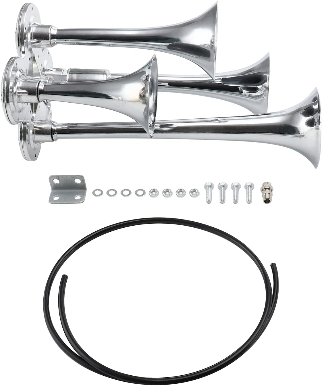 12V Train Horn Kit for Truck SUV Car, 170dB, Silver, 2 Pack M3433