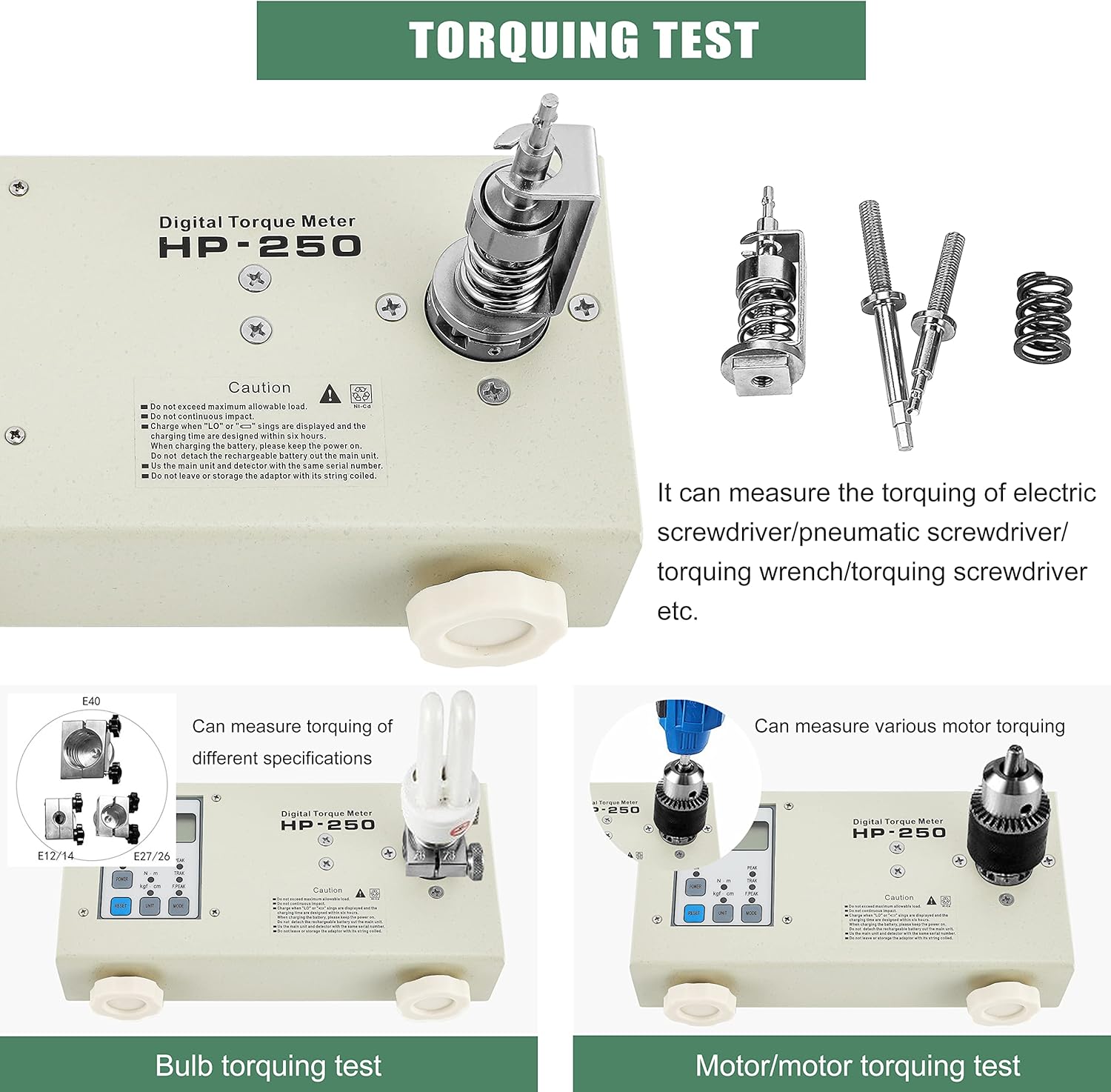 Digital Torque Meter Portable Torsion Tester with Calibration Certificate E990