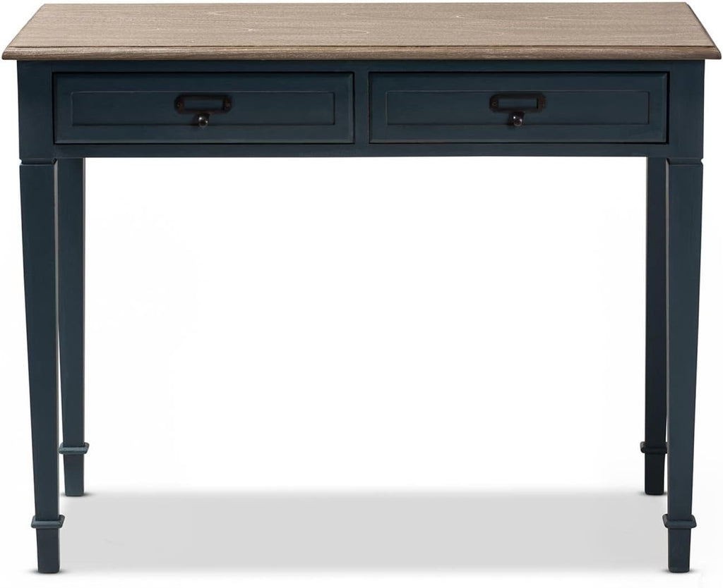 French Provincial Spruce Blue Writing Desk C719