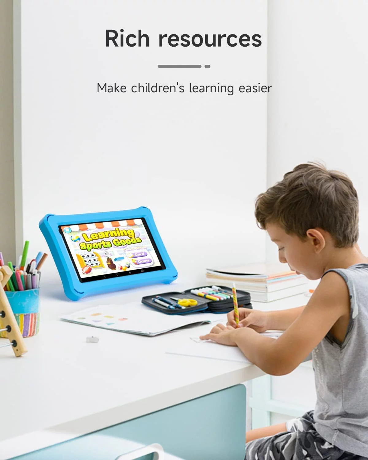 Kids Tablet 8 Inch, 4GB RAM 32GB, Android 12, IPS Touch Screen, WiFi, Dual Camera L944