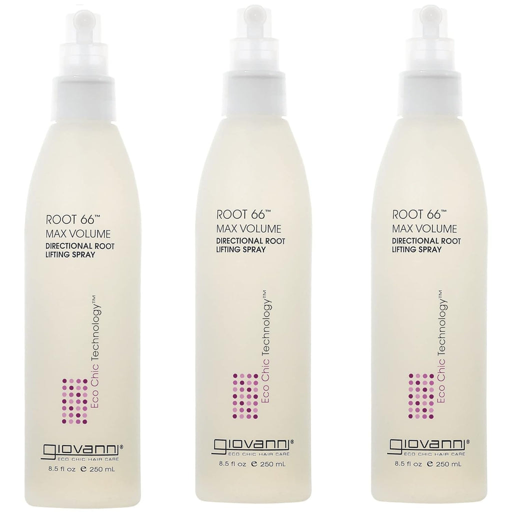 GIOVANNI Root 66 Max Volume Directional Hair Root Lifting Spray - Lifting Spray for Thin & Fine Hair, Lifts Hair to New Heights, Root Lifter & Hair Volumizer, No Parabens, Color Safe - 8.5 oz (3 Pack)