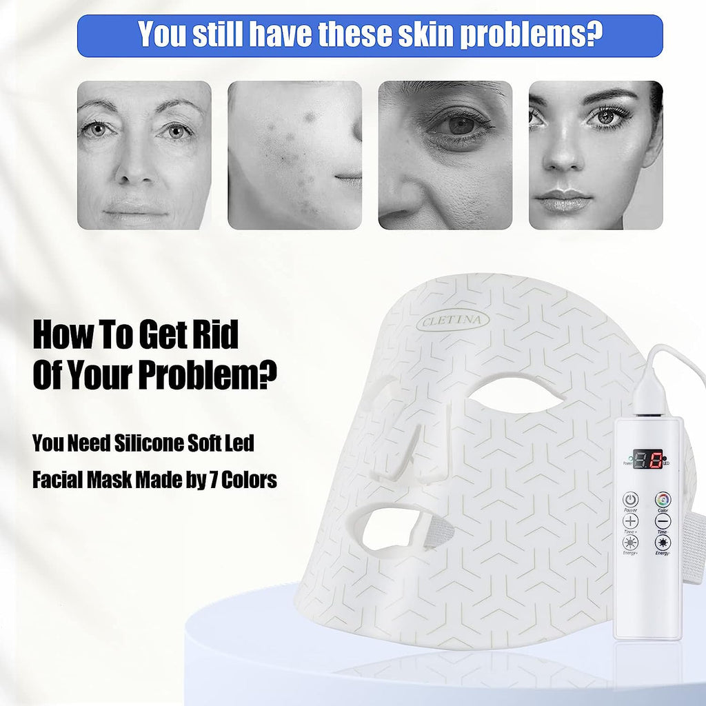 LED Face Mask, Rechargeable, Portable for Home and Travel U245141