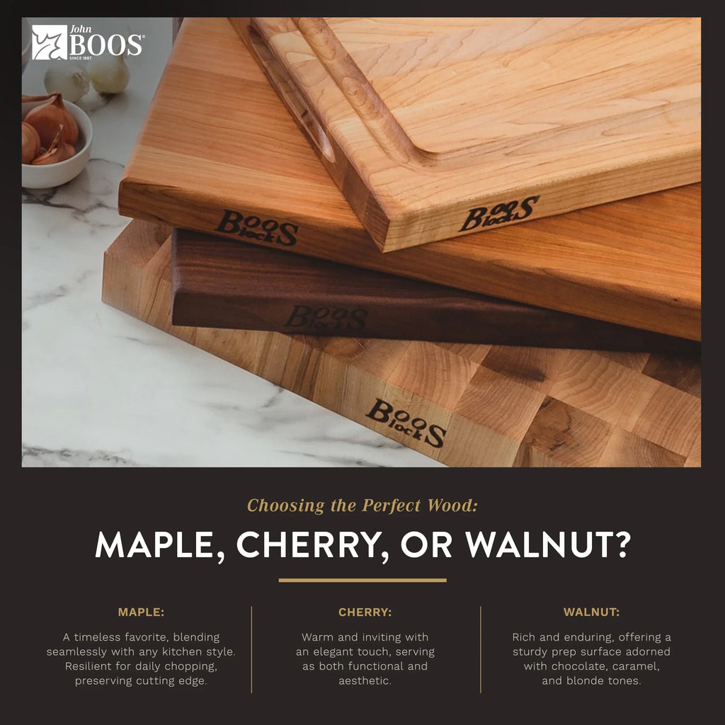 Maple Wood Cutting Board, 20 x 14 x 1.25 Inches I328