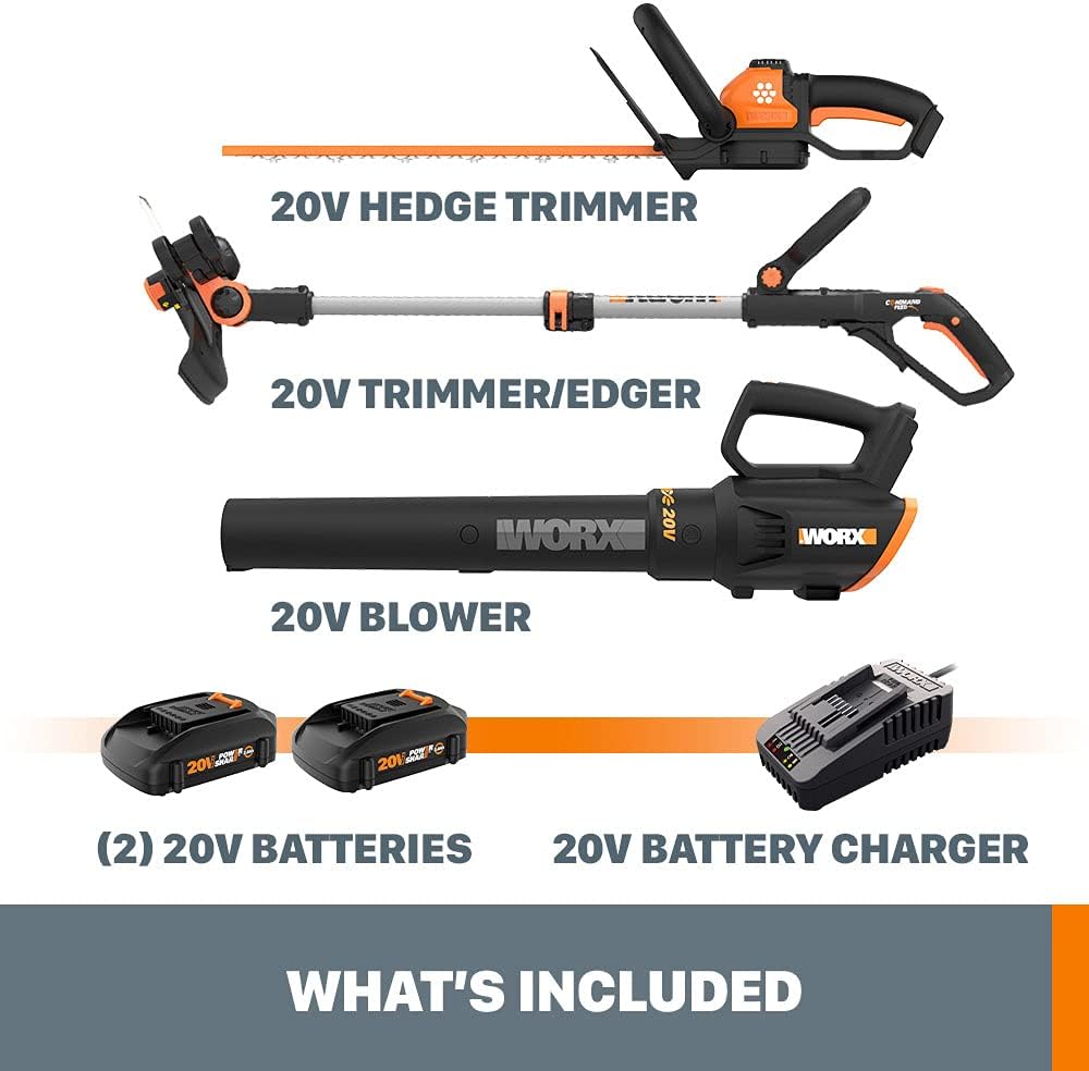 Cordless Grass and Hedge Trimmer with Batteries and Charger M3789