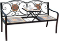 Outdoor Furniture Outdoor Bench Nordic Wrought Iron Balcony Garden Garden Bench Outdoor Table and Chairs Villa Terrace Leisure Double Bench Garden Bench