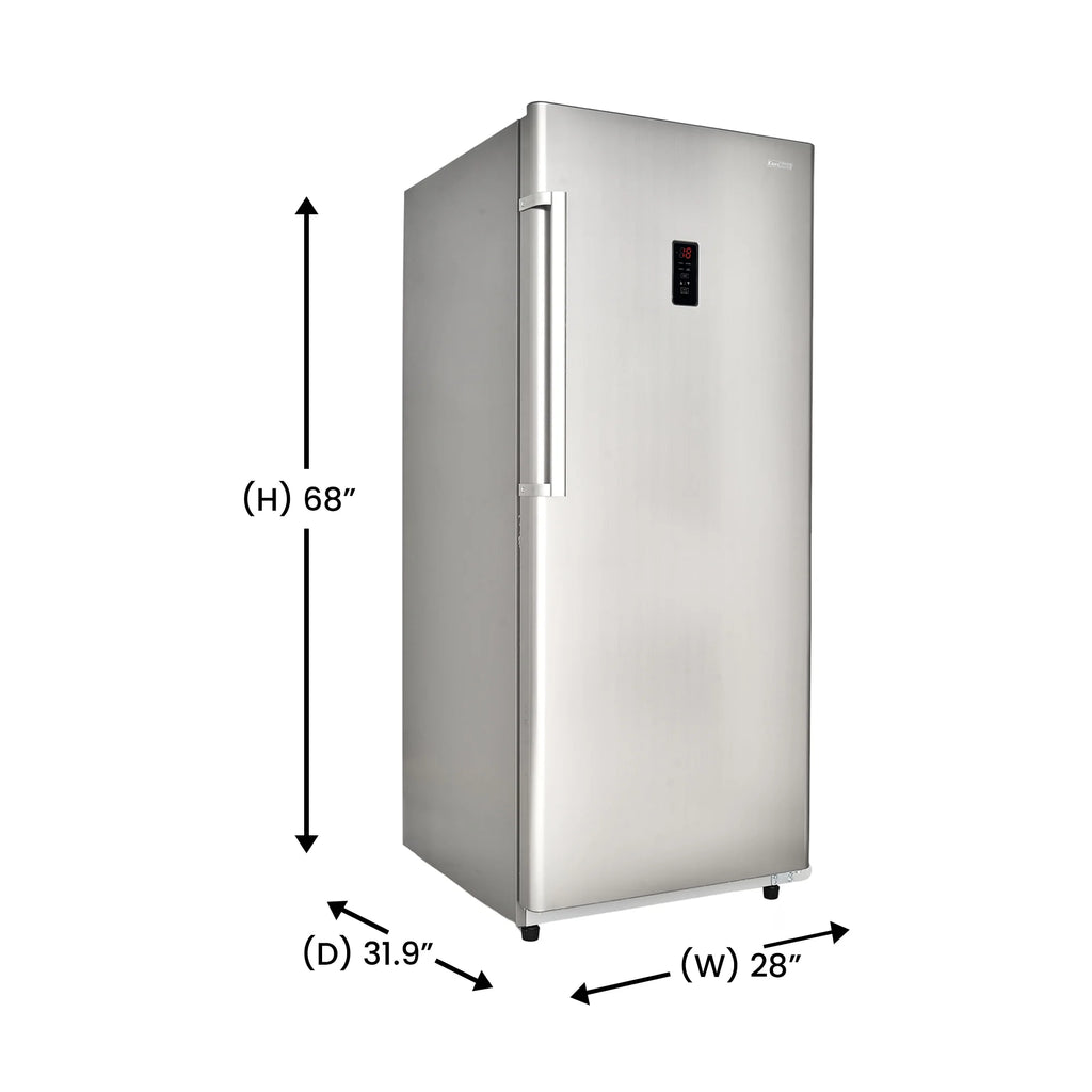 17 cu. ft Convertible Upright Freezer/Refrigerator, Stainless, Reversible Door J763