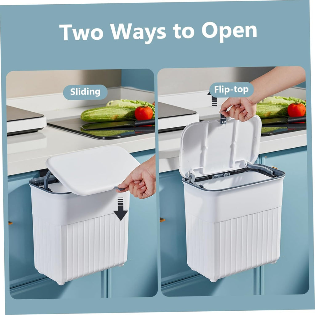 Kitchen Compost Bin with Lid for Counter, Under Sink, or Hanging Z6661