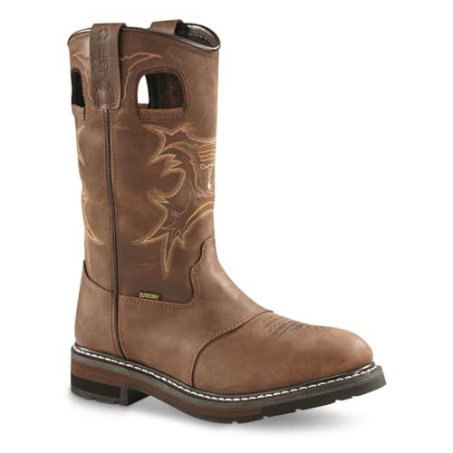 Guide Gear Bandit II Men's Concealed Carry Western Cowboy Rodeo Work Boots Leather Waterproof Shoes