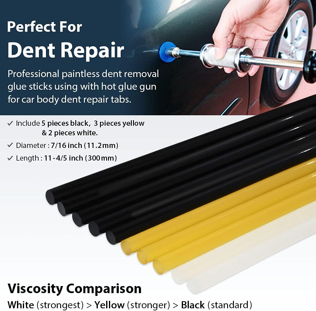 Pneumatic Auto Body Dent Puller with Glue Tabs and Hot Glue Kit T972710