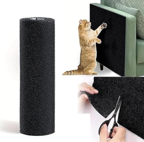 Cat Scratch Furniture Protector, Adhesive Cat Scratch Pad Couch Cat Scratch Protector from Cats Scratching, DIY Climbing Cat Scratcher Couch Protector from Cat Claws Indoor Cats (Brown, 78.7"x15.8")