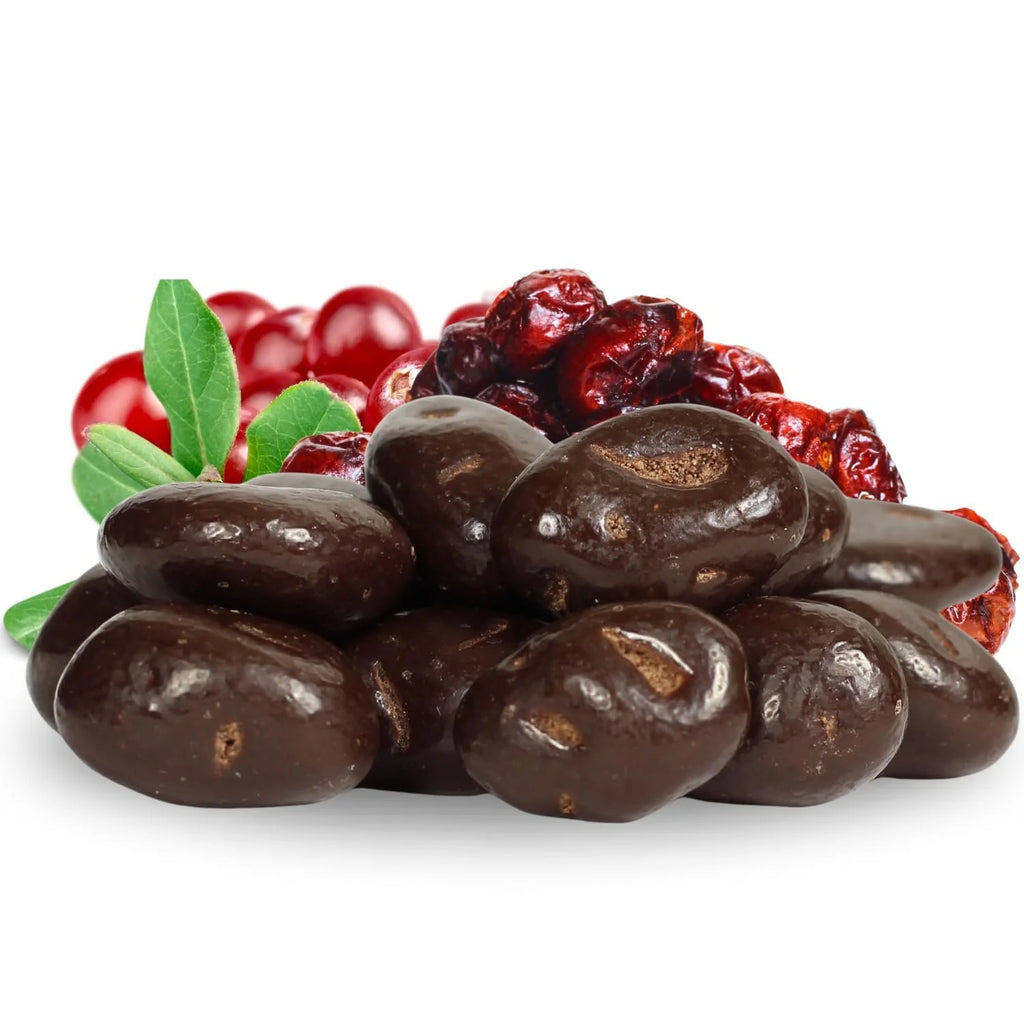 Dark Chocolate Covered Cranberries, 3 LBS Jumbo Container, Vegan, Kosher B18392