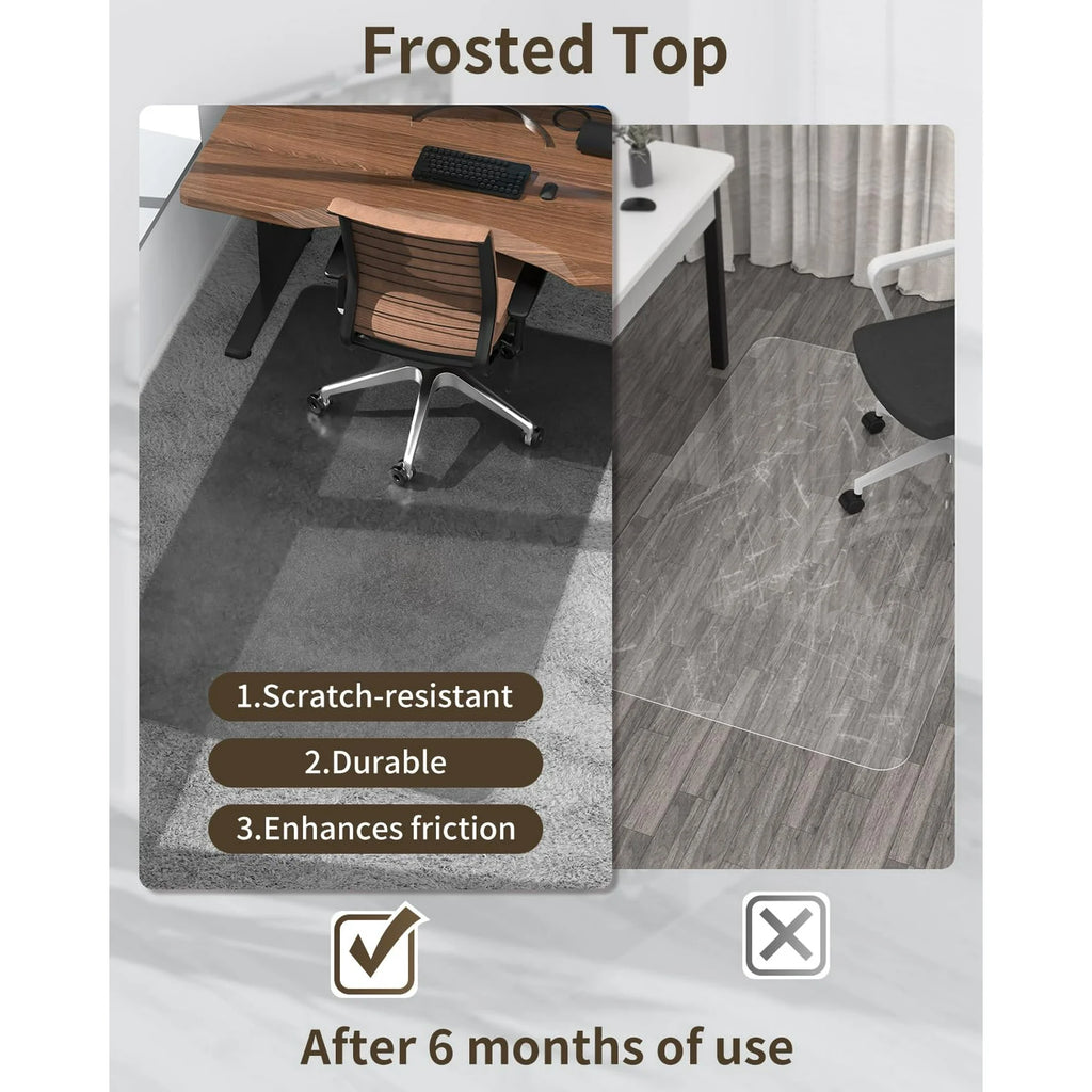Chair Mat for High Pile Carpet & Hardwood Floor, Heavy Duty, Grey Z571