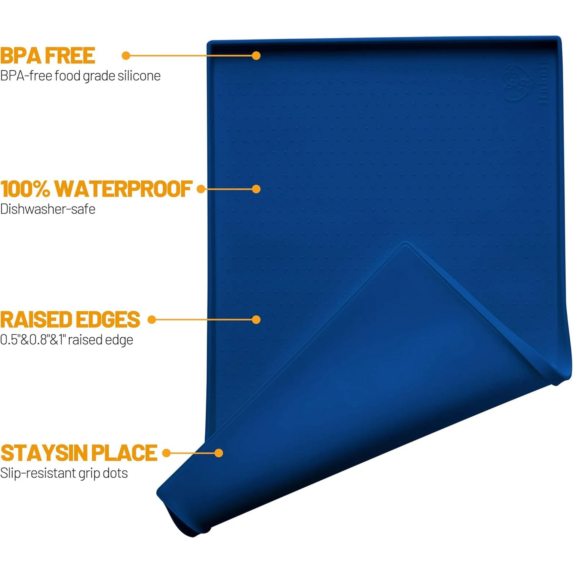 Dog Feeding Mat, Waterproof Silicone, Dishwasher Safe, Non-Slip Z60153