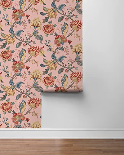Victorian Jade Floral Prepasted Wallpaper D917696