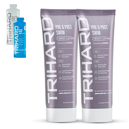 TRIHARD Pre & Post Swim Body Lotion | Pre Swim Skin Defense | After Swim Chlorine Removing (Pack of 2)