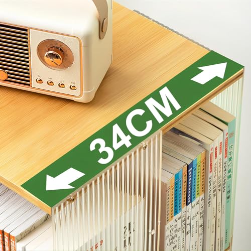 360° Rotating Bookshelf Tower, Acrylic Book Display Case, Space-Saving Swivel Storage Rack G8592