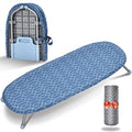APEXCHASER Foldable Ironing Board, Tabletop Small Board with 2 Heat Resistant Covers, Portable Folding Mini Non-Slip Feet for Home, Laundry Rooms, Dorms, Travel Use