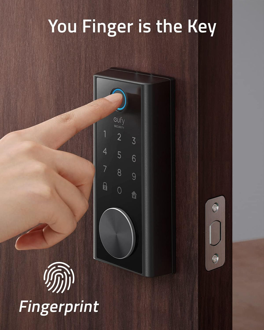 Smart Lock Touch & Wi-Fi, Fingerprint Scanner, Keyless Entry Door Lock X39468