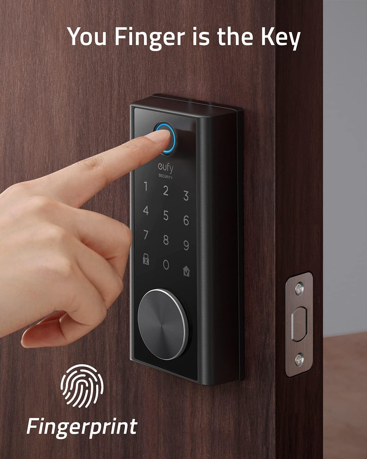 Smart Lock Touch & Wi-Fi, Fingerprint Scanner, Keyless Entry Door Lock X39468