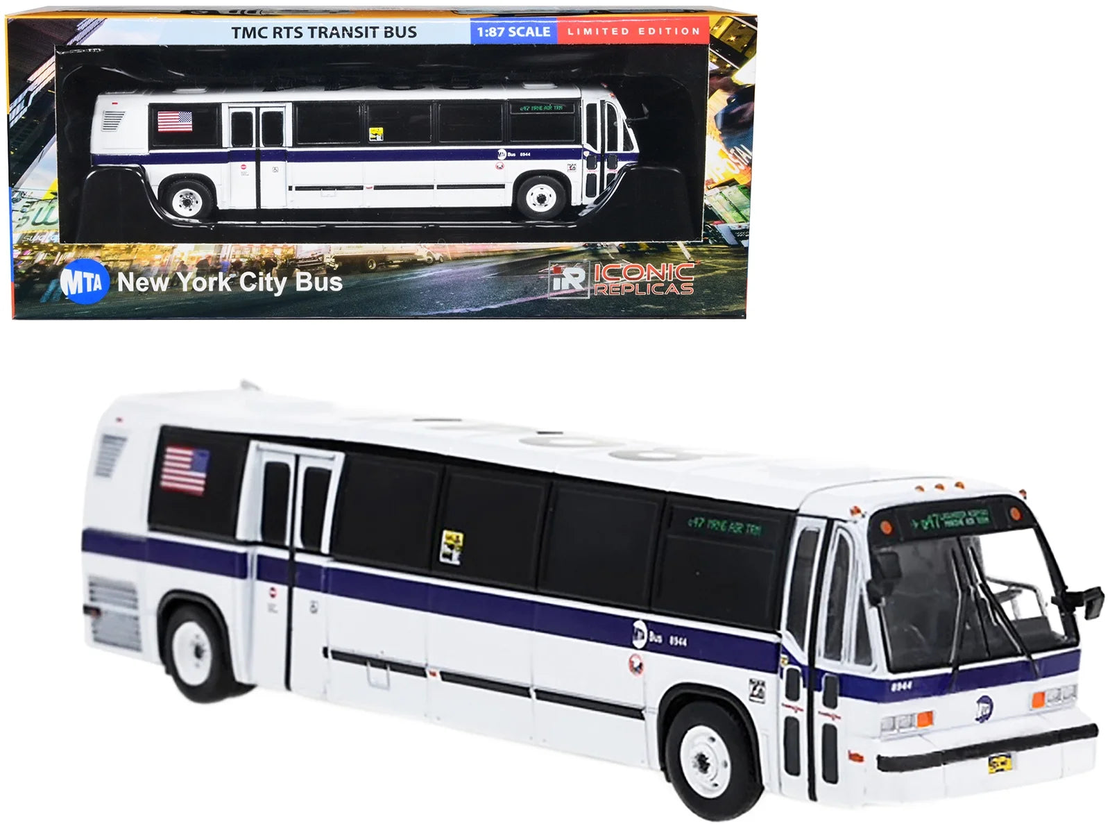 1/87 Diecast Transit Bus New York City Airport Route Model S48600