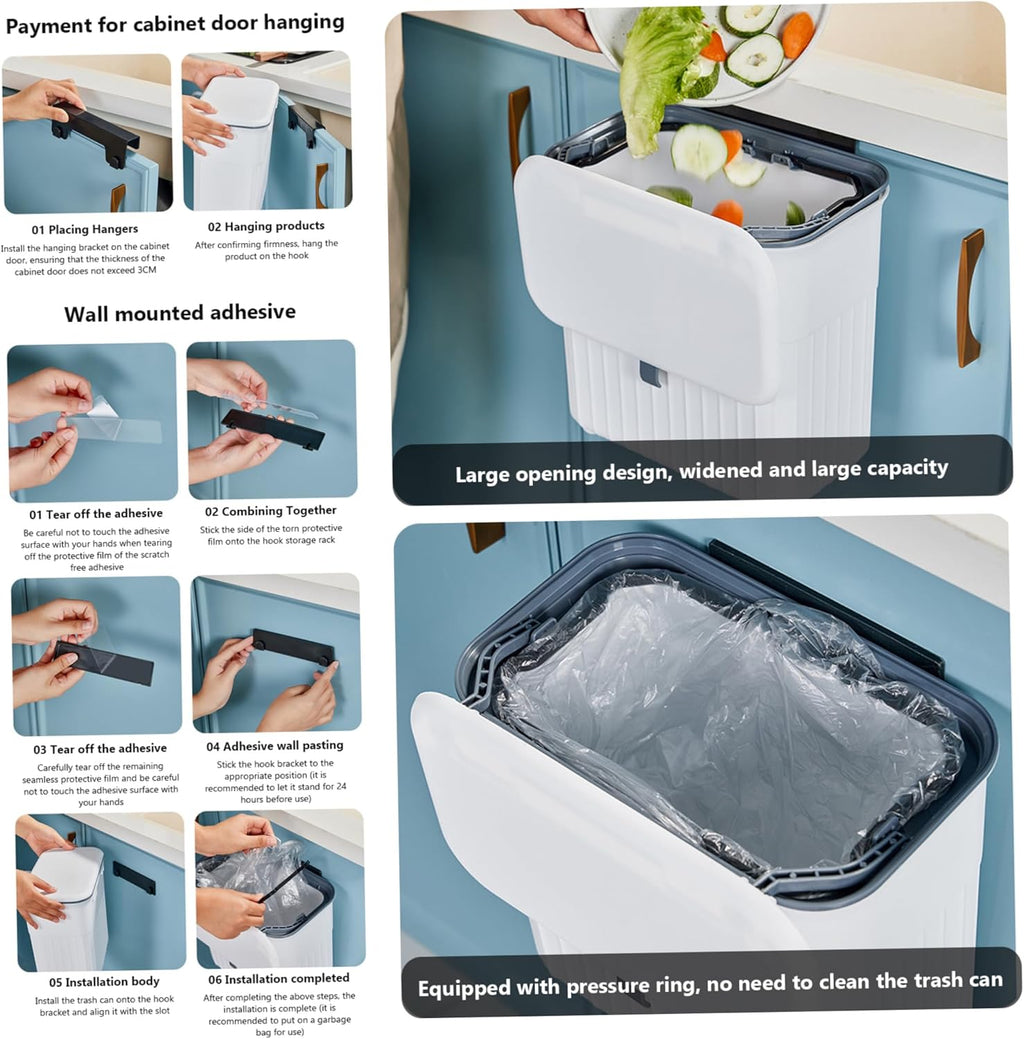 Kitchen Compost Bin with Lid for Counter, Under Sink, or Hanging Z6661