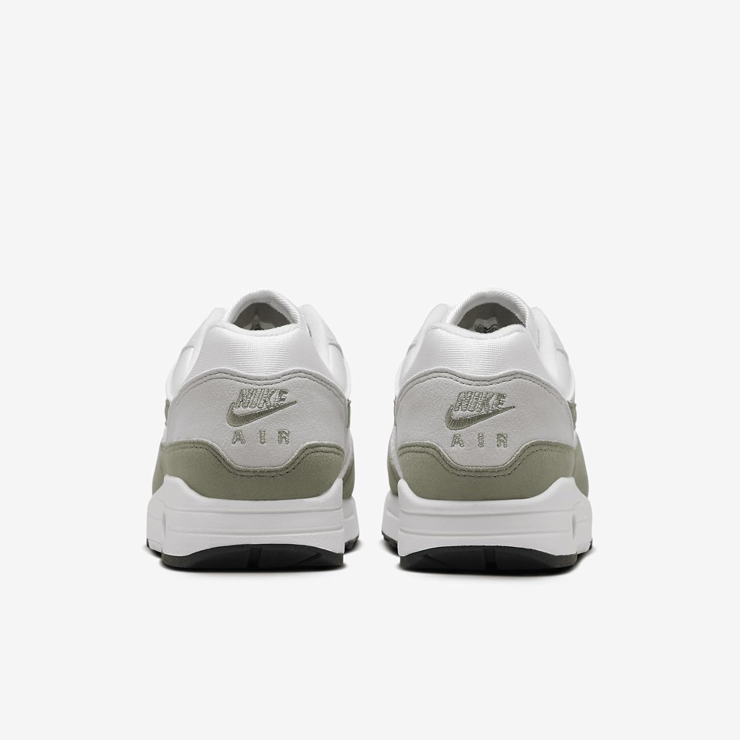 Women's Air Max 1 Shoes, White Grey Black M214633