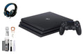 Sony PlayStation 4 Pro 1TB Gaming Console Black Headset With BOLT AXTION Cleaning Kit Bundle Like New