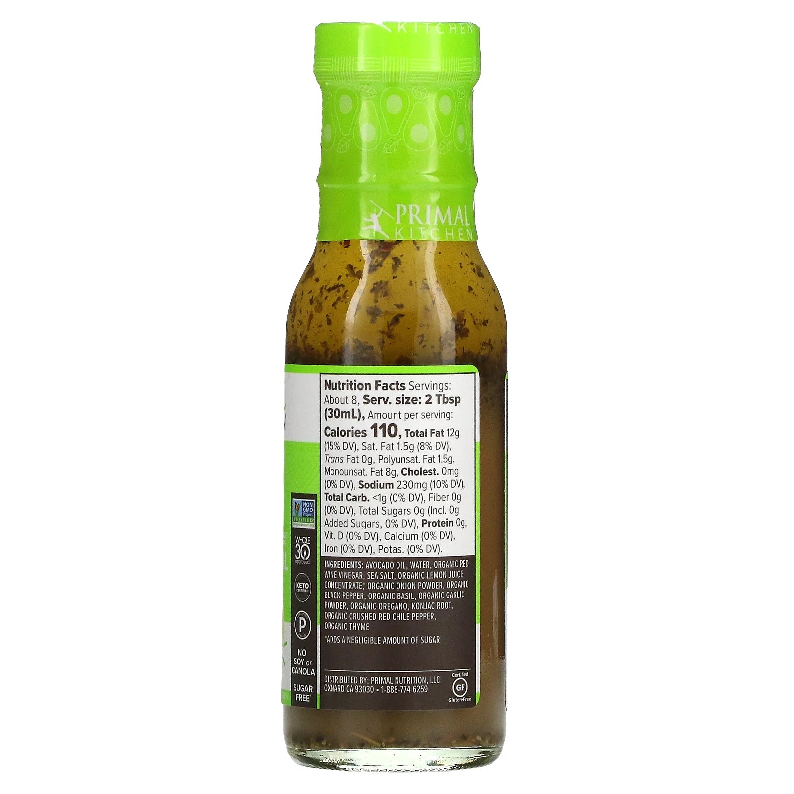 Italian Vinaigrette Dressing & Marinade with Avocado Oil, 8 fl oz R617