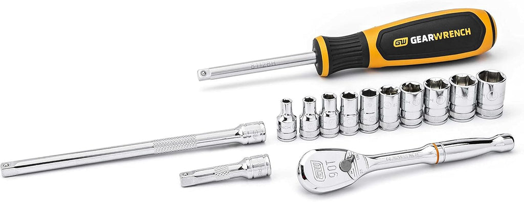 1/4" Drive Standard & Deep SAE/Metric Mechanics Tool Set 51 Pc. H9450