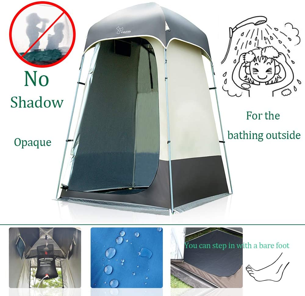 Outdoor Shower Tent Changing Room Privacy Portable Camping Shelter E86964
