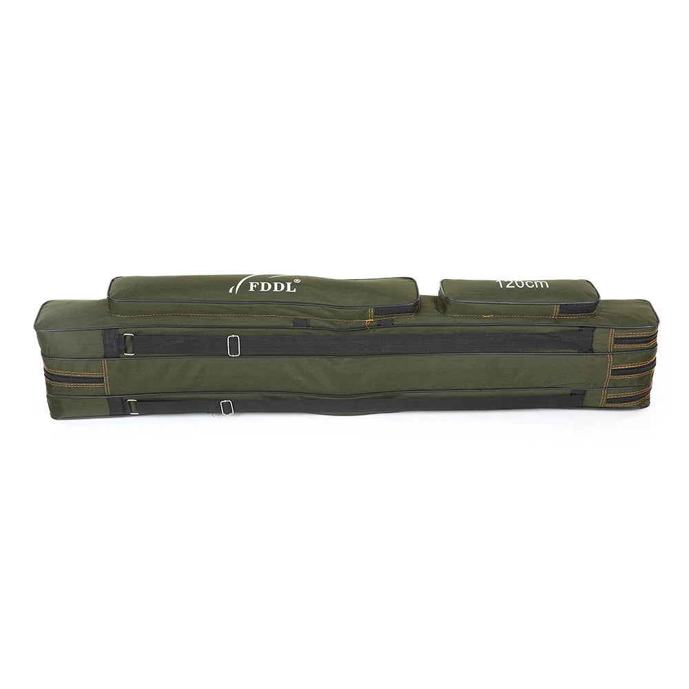 Portable Folding Fishing Rod Carrier Canvas Storage Bag H3984