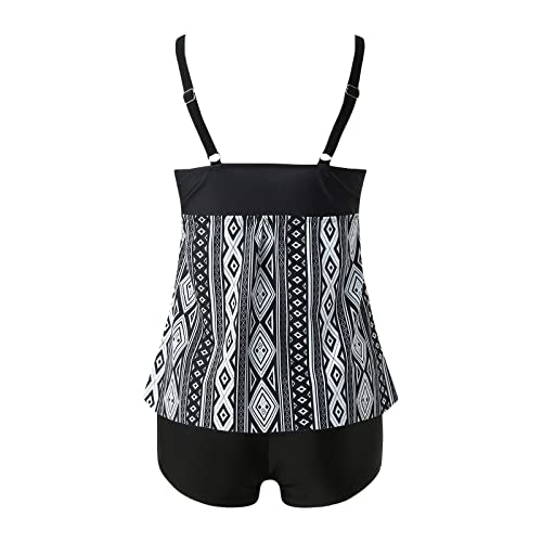 Plus Size Women's Tankini 2 Piece Swimwear Z98351