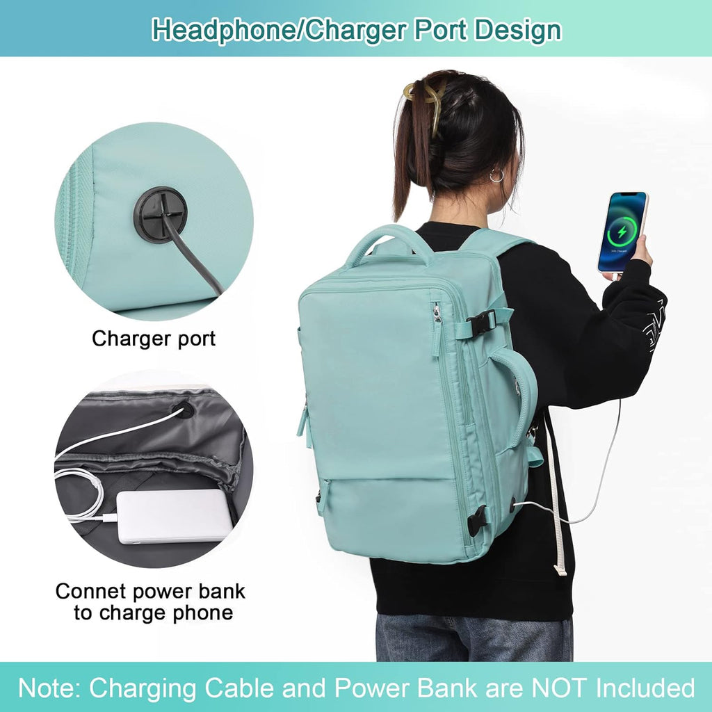 40L Waterproof Travel Backpack with 17 Inch Laptop Compartment G9662