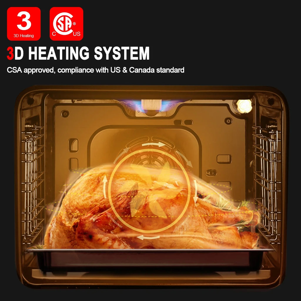 24" Built-in Natural Gas Oven with Convection and Rotisserie, Stainless Steel C72648