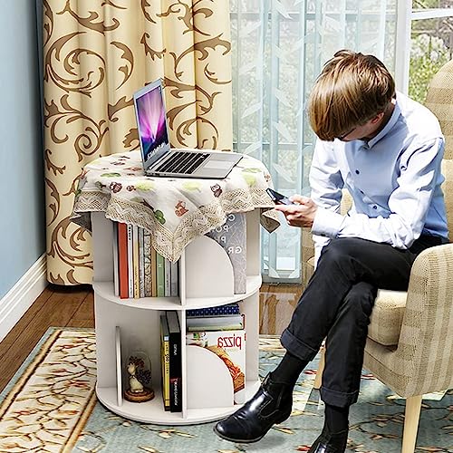 360° Rotating Bookshelf, 6-Tier Standing Bookcase for Small Space K3313