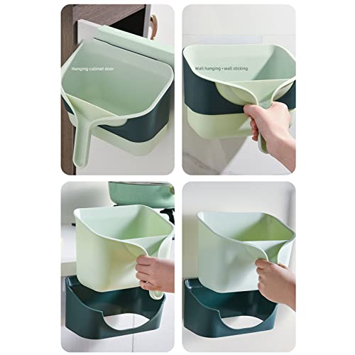 Wall-Mounted Trash Bin for Kitchen Bathroom, Small Plastic Garbage Can L272