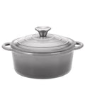 Hamilton Beach Enameled Cast Iron Dutch Oven Gray (3-Quart) | Cream Enamel Coating Dutch Oven Pot with Lid | Cast Iron Dutch Oven with Even Heat Distribution | Easy Grip to Handles & Multipurpose